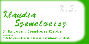 klaudia szemelveisz business card